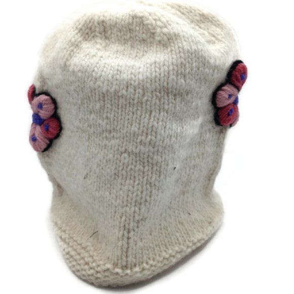 Peruvian Chullo for Women Handwoven Embroidered Multicolored Flowers - Picture 3 of 8